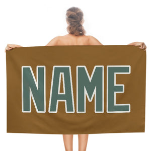 Custom Khaki Blue Green Beach Towel