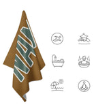 Custom Khaki Blue Green Beach Towel