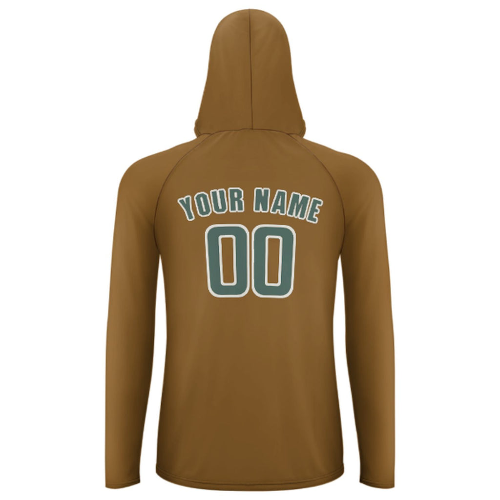 Custom Khaki Blue Green UV-Hoodie