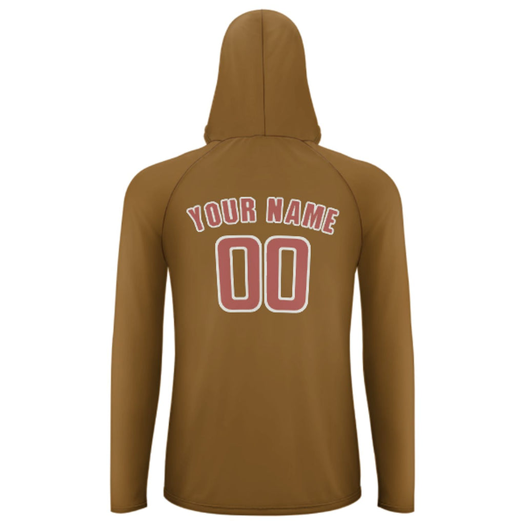 Custom Khaki Copper Rose UV-Hoodie