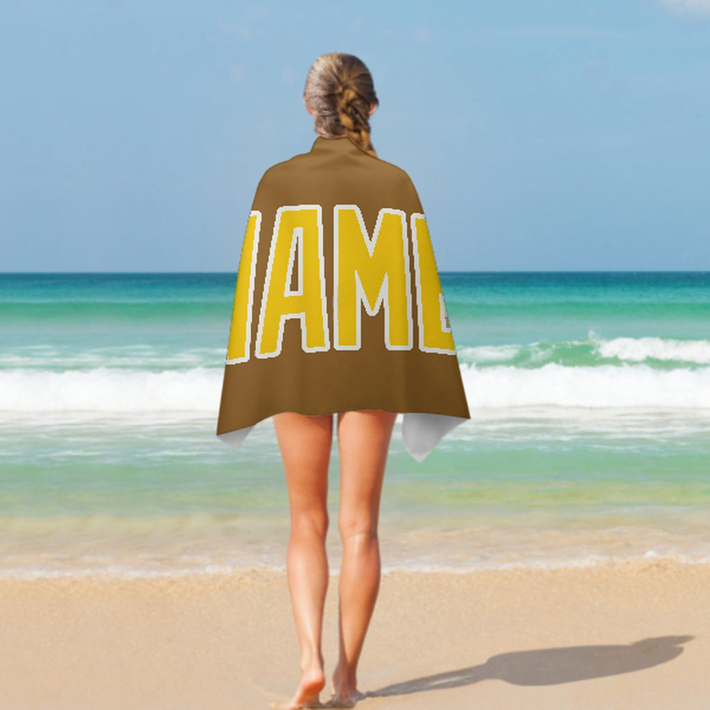 Custom Khaki Gold Beach Towel