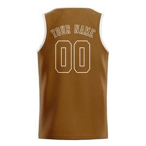 Custom Khaki & Khaki Colors Design Sports Basketball Jersey