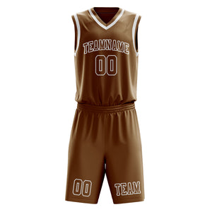 Custom Khaki Khaki Basketball Set