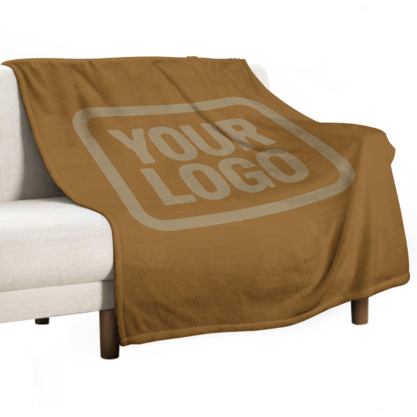 Custom Khaki Light Khaki Blanket