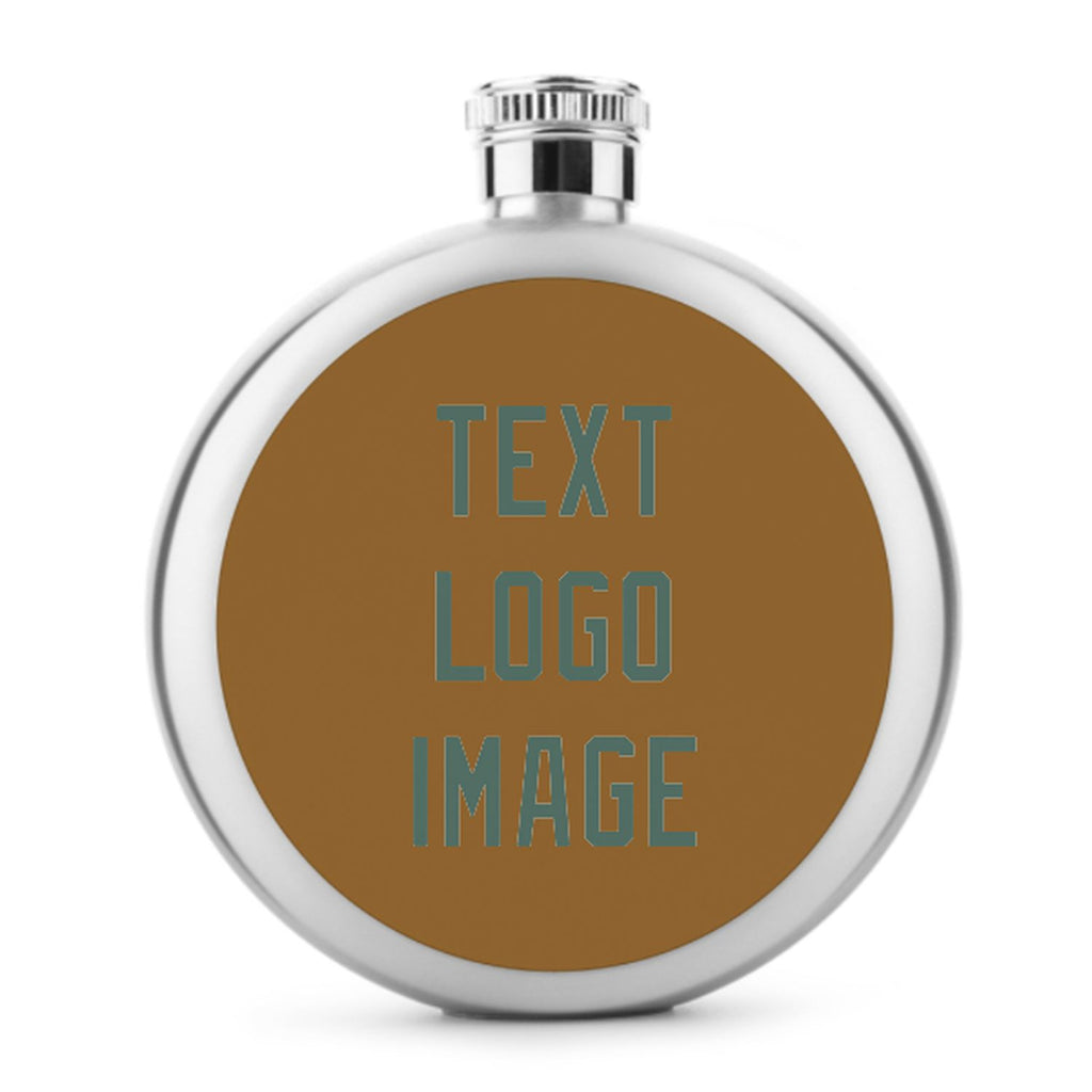 Custom Khaki Blue Green Hip Flask