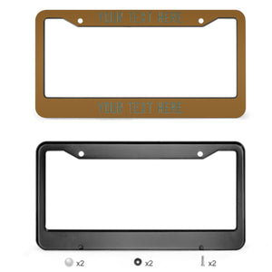 Custom Khaki Blue Green License Plate Frame