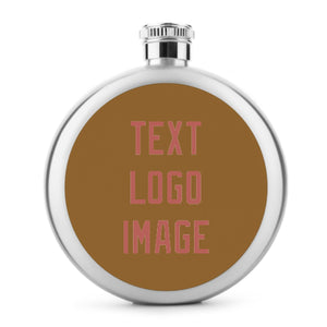 Custom Khaki Copper Rose Hip Flask