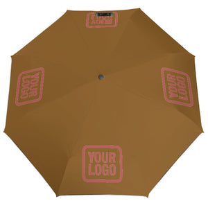 Custom Khaki Copper Rose Automatic Umbrella
