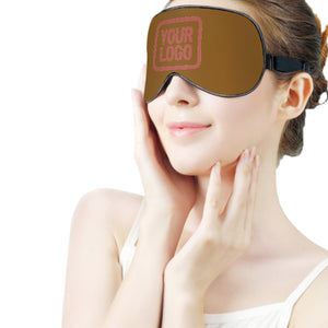 Custom Khaki Copper Rose Sleep Mask