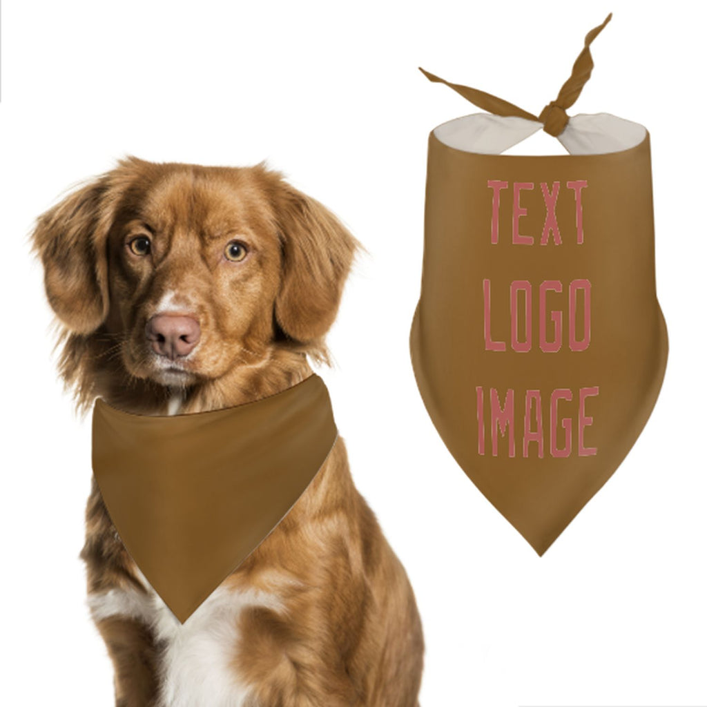 Custom Khaki Copper Rose Pet Scarf