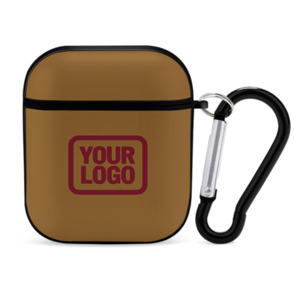 Custom Khaki Crimson Red AirPods Case