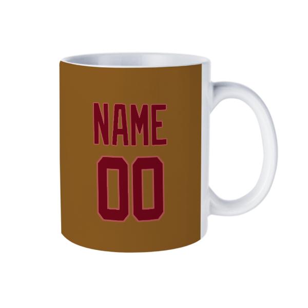 Custom Khaki Crimson Red Mug