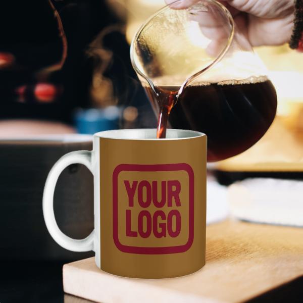 Custom Khaki Crimson Red Mug