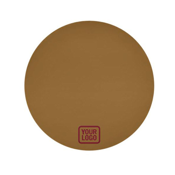 Custom Khaki Crimson Red Round Table Cloth