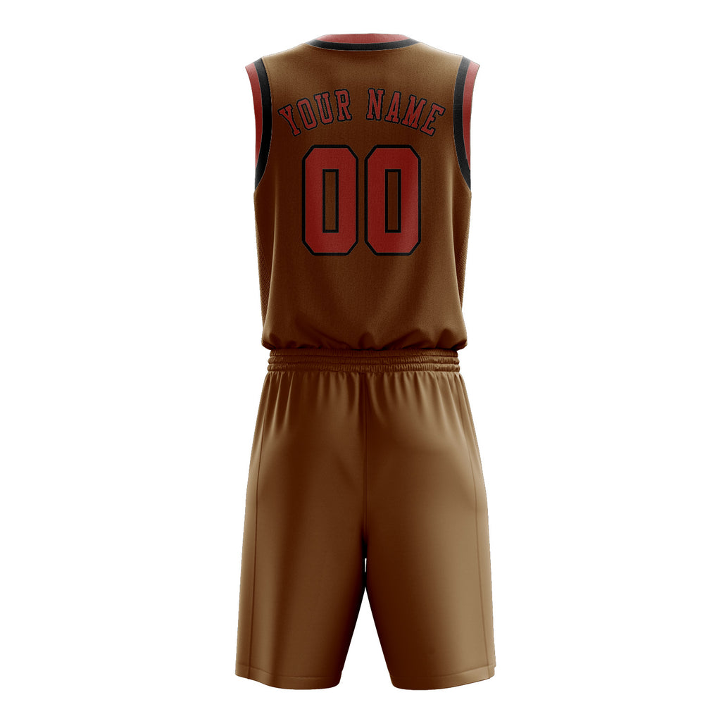 Custom Khaki Copper Rose Basketball Set