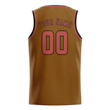 Custom Khaki & Copper Rose Colors Design Sports Basketball Jersey