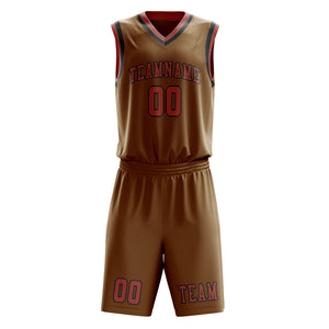 Custom Khaki Copper Rose Basketball Set