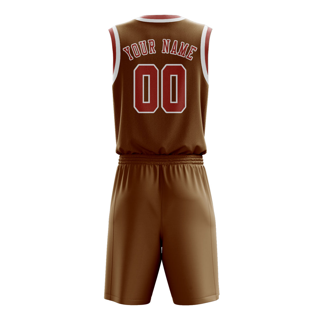 Custom Khaki Copper Rose Basketball Set