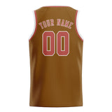Custom Khaki & Copper Rose Colors Design Sports Basketball Jersey