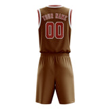 Custom Khaki Copper Rose Basketball Set