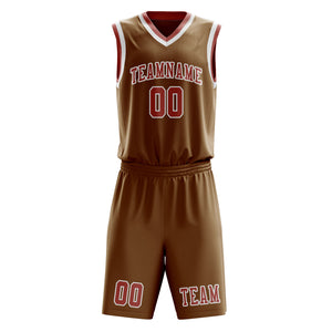 Custom Khaki Copper Rose Basketball Set