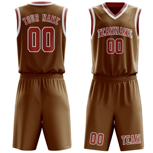 Custom Khaki Copper Rose Basketball Set