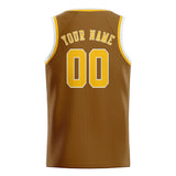 Custom Khaki & Gold Colors Design Sports Basketball Jersey