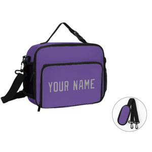 Custom Light Purple Gray Lunch Bag