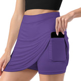 Custom Light Purple Black A-Line Skort