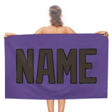 Custom Light Purple Brown Beach Towel