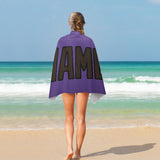Custom Light Purple Brown Beach Towel