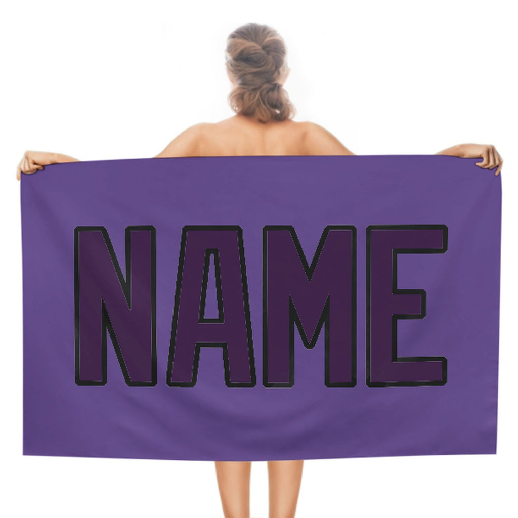 Custom Light Purple Purple Beach Towel