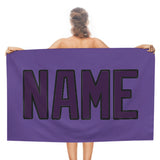 Custom Light Purple Purple Beach Towel