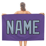 Custom Light Purple Light Blue Beach Towel