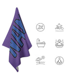 Custom Light Purple Sky Blue Beach Towel