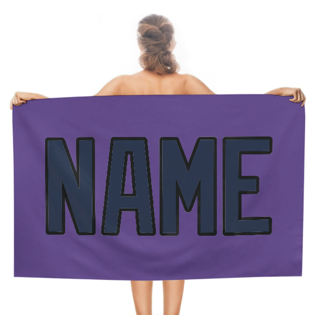 Custom Light Purple Blue Beach Towel