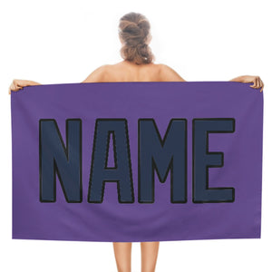 Custom Light Purple Blue Beach Towel