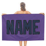 Custom Light Purple Blue Beach Towel