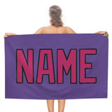 Custom Light Purple Pink Beach Towel