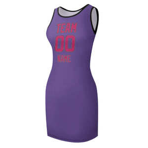 Custom Light Purple Pink Sleeveless Vest Dress