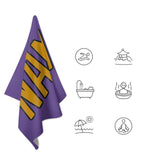 Custom Light Purple Yellow Beach Towel