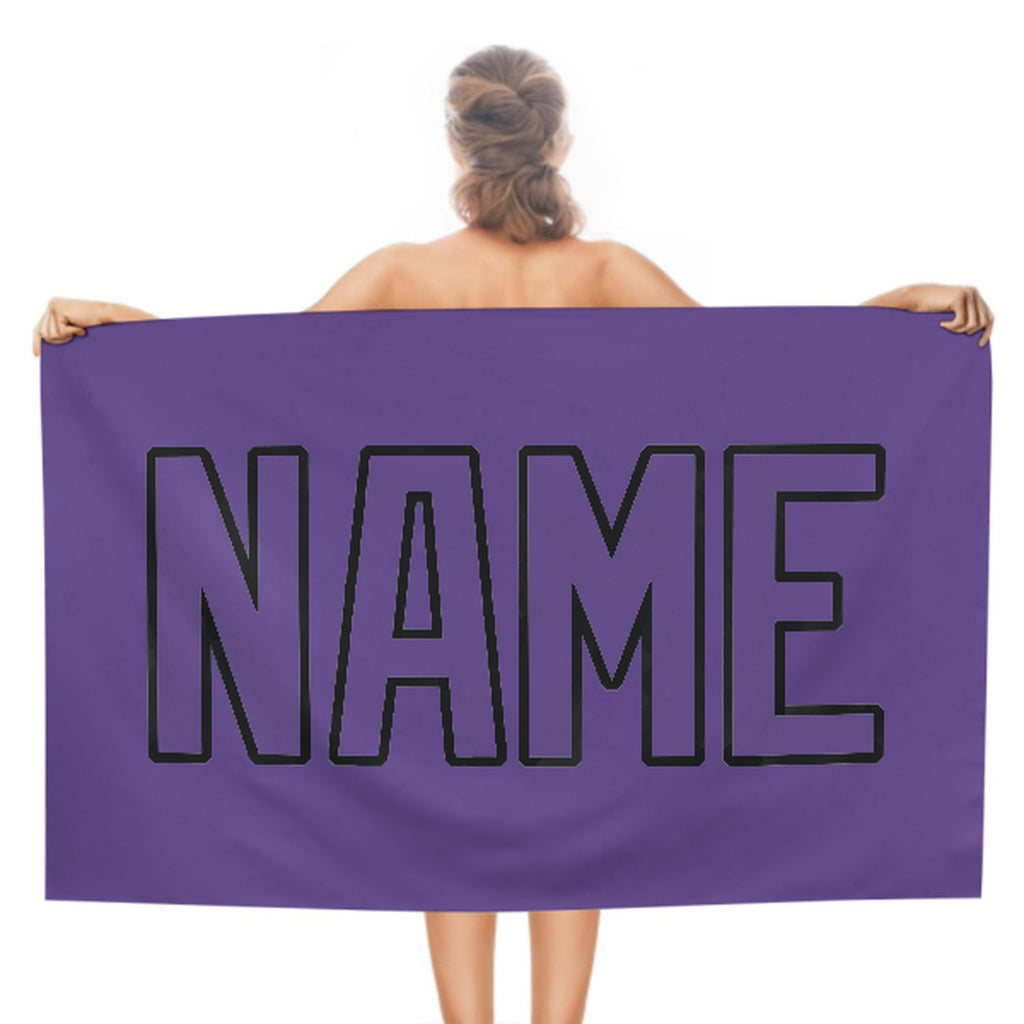 Custom Light Purple Light Purple Beach Towel