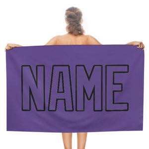Custom Light Purple Light Purple Beach Towel