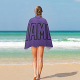 Custom Light Purple Light Purple Beach Towel