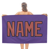 Custom Light Purple Copper Rose Beach Towel
