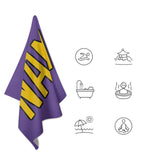 Custom Light Purple Gold Beach Towel