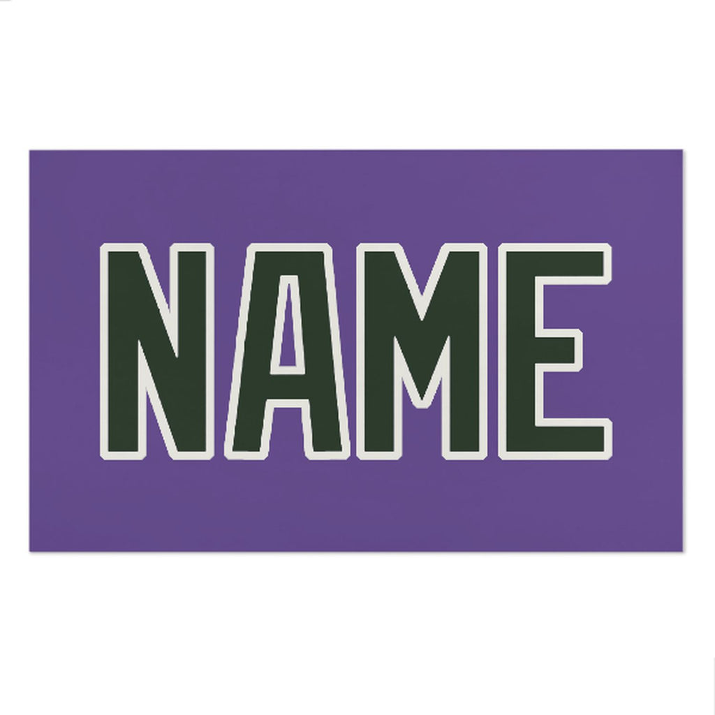 Custom Light Purple Dark Green Beach Towel