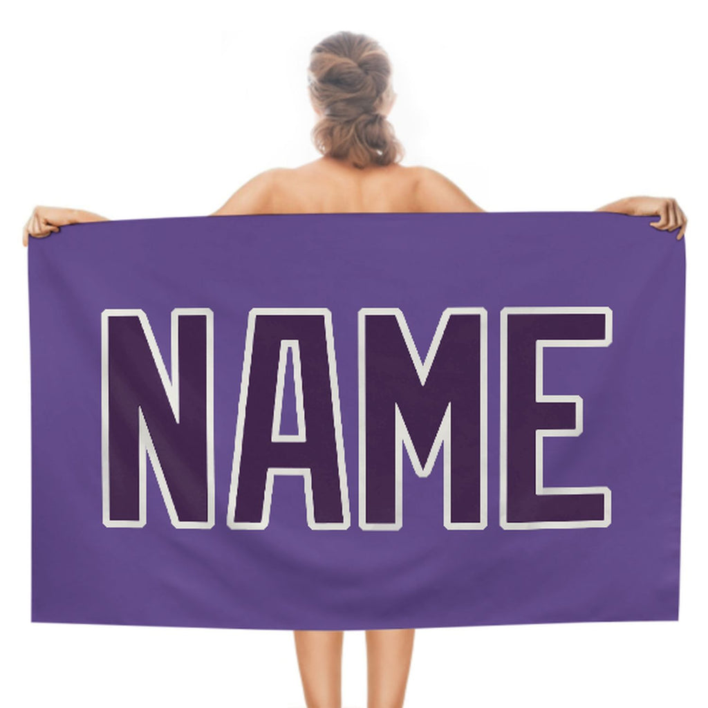 Custom Light Purple Purple Beach Towel