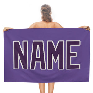 Custom Light Purple Purple Beach Towel