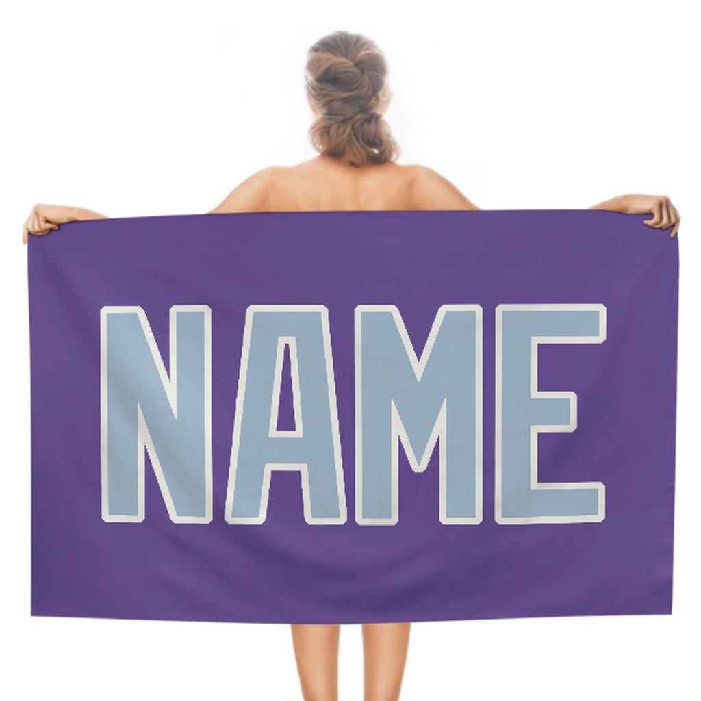 Custom Light Purple Light Blue Beach Towel